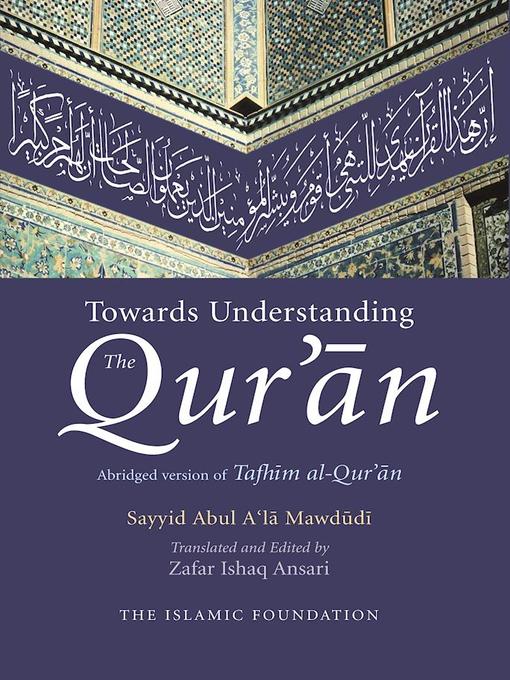 Cover image for Towards Understanding the Qur'an